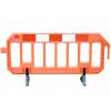 Mobilná zábrana, plast, 2000 x 50 x 1000 mm, oranžová, 2000 x 50 x 1000 mm, oranžová