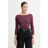 Bavlnené tričko s dlhým rukávom United Colors of Benetton 30YSD109W fialová S