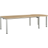 Obdĺžnikový stôl ,š x h 2000 x 900 mm, zaoblený prídavný prvok vpravo mauser