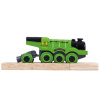 Bigjigs Rail elektrická lokomotiva zelená Flying Scotsman