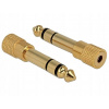 Delock konvertor stereo zástrčka 6,35 mm > stereo jack 3,5 mm 3 pin kov 65361
