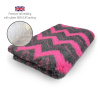 DRYBED Premium Vet Bed ZIG ZAG antracitový + fuchsia 150 x 100 cm