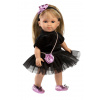 Llorens Llorens Llorens Bábika s mäkkým telom v čiernych šatách Elena 35 cm