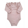 Z&Z Rastúce body dlhý rukáv s volánikmi, bavlna, staroružová, veľ. 68/74, 68/74 (6-9m)