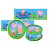 Jedlý obrázok na tortu a boky 20 cm | SADA + 2 BOKY | nápis | Prasiatko Peppa