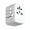 20W cestovný adaptér / nabíjačka MOMAX - EU/UK/US/AUS/CNY + 2x USB-A + USB-C - biela