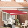 zahrada-XL Manuálna vysúvacia markíza červená 350x250 cm, Náhradná tkanina markízy vidaXL pre rám 3.5x2.5 m červená 3330437