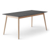Rozkladací jedálenský stôl s čiernou doskou v čierno-prírodnej farbe 100x210 cm Meza – Hammel Furniture
