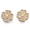 Náušnice s krištáľmi Swarovski Oliver Weber Fourleaf crystal gold