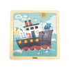Puzzle na podstavci Viga 44630 9 dielikov - loď