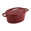 Cs solingen Pekáč s poklicí litinový oválný se smaltovaným povrchem ALPEN 31 x 23 cm červená CS-078126