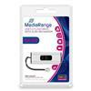 MediaRange USB flash disk, USB 3.0, 64GB, strieborný, MR917, USB A, s pútkom, vysúvací