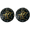 GoDan Balón fóliový 40 rokov – happy birthday/narodeniny, 45 cm, 2 ks 8595596327560