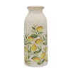 Chic Antique Béžová antik keramická váza s citrónmi Limone Blossom - Ø 8*20 cm - Chic Antique