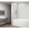 Polysan FISA vaňová zástena 600x1500mm, mm, biela mat, číre sklo FS1062-W