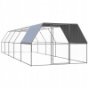 Vonkajšia klietka pre kurčatá, 3x10x2 m, galvanizovaná oceľ