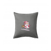 Santa so zahryznutým psom - Vankúš 50x50 - 50x50 - Iba poťah ( Tmavosivý melír )