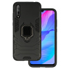 TopQ Ultra odolný zadný kryt pre Huawei P Smart S čierny s prsteňom