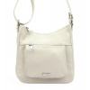 MiaMore Kožená crossbody dámská kabelka krémová