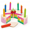 Tender Leaf Toys TL8282 Rainbow Birthday Cake drevená torta s jahodou 6 kúskov so 6 sviečkami