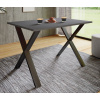 VCM VCM Jedálenský stôl Xona 140x50 X-legs, antracit
