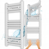 Vodný kúpeľňový radiátor Granitan 273 W 400 x 800 mm biely