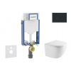 Geberit Kombifix Set predstenovej inštalácie, klozetu Oudee a dosky softclose, tlačidlo Sigma20, matná čierna/čierna SANI15CA5146