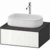 DURAVIT Zencha závesná skrinka pod umývadlo na dosku, 1 zásuvka, 650 x 550 x 281 mm, biela/grafit super matná, ZE4810064800000