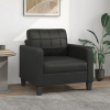 vidaXL Kreslo čierne 60 cm umelá koža 359107