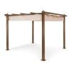 Blumfeldt Pantheon Rust, pergola, hliníkové hranaté rúrky, 3x3 m, 4 rohové stĺpy, vodeodolná (GDW8-PaRust3x3-BR-WH)