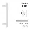 FT - MADLO kód 841Z 40x10 mm UN ks BIM - biela matná (FBO) 210 mm 40x10 mm – cena za ks