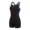 Speedo Womens HyperBoom Splice Legsuit Black/Blue 12 (M)