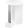Odkladací stolík Slit okrúhly 35 cm biely