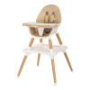 NEW BABY Jedálenská stolička 3v1 Grace beige 101x61x61 krémová