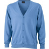 DAIBER JN 661 / Pánsky kardigán s výstrihom do V - glacier blue XL