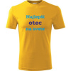 Žlté tričko najlepší otec na svete - darček pre otca k 50 narodeninám XXL