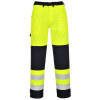 Portwest FR62 HI-VIS MULTI-NORM Nehorľavé reflexné nohavice 3XL, Fluorescenčno žltá-Námornícka modrá