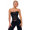 14 Bones Black Hollow Lace-up Court-style Corset 2XL
