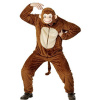 Smiffy's Adult Unisex Monkey Costume, Jumpsuit with Hood, Party Animals, Serious Fun, Size