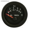 AUTOSTYLE Classic merač tlaku oleja -- rozsah 0-10bar montážny priemer 52 mm -- biele osvetlenie čísel