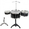 Jazz Drum 4 dielny čierny bicí set so stojanom