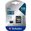 Verbatim MicroSDXC 128 GB Pro + SD adaptér 47044
