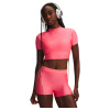 Dámske tričko Under Armour HeatGear Crop Mock SS Bittersweet Pink/Posh Pink M