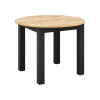 Kondela Jedálenský stôl, okrúhly, 103cm, rozkladací, DTD, dub craft zlatý, čierny, HARRY