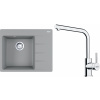 Set Franke G249ŠK (dřez CNG 611-62 TL/2 Šedý kámen, levý + baterie FS 3230.031 LINA SMART Chrom) 114.0700.682