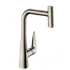 Hansgrohe Talis Select M51 Drezová batéria M5115-H300 s výsuvnou spŕškou, sBOX, vzhľad nehrdzavejúcej ocele 73853800-HG
