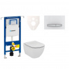 Ideal standard Cenově zvýhodněný závěsný WC set Geberit do lehkých stěn / předstěnová montáž + WC Tesi 111.355.00.5NF8