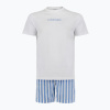 Pánske pyžamo Calvin Klein LV00NM2903 classic white top/vertical boardway