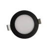 NEDES LED podhľadové svietidlo 7W / IP44 / DR01 / SMD / 4000K / BK - LDL153/B