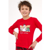 Cornette Chlapčenské pyžamo Young Bears - bavlna Červená 146-152